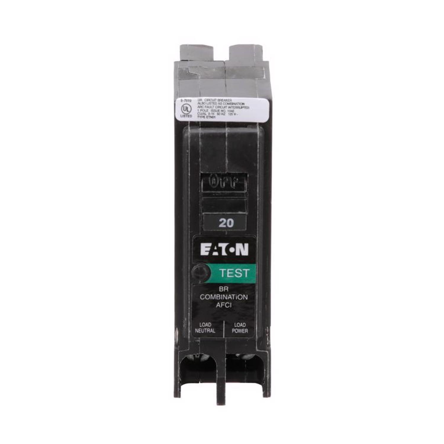 Eaton 20 amps Combination AFCI Single Pole Circuit Breaker