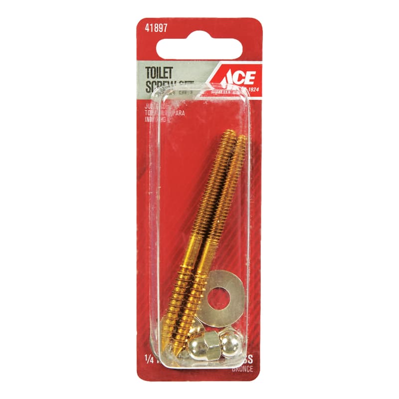 Ace Toilet Screw Set Brass