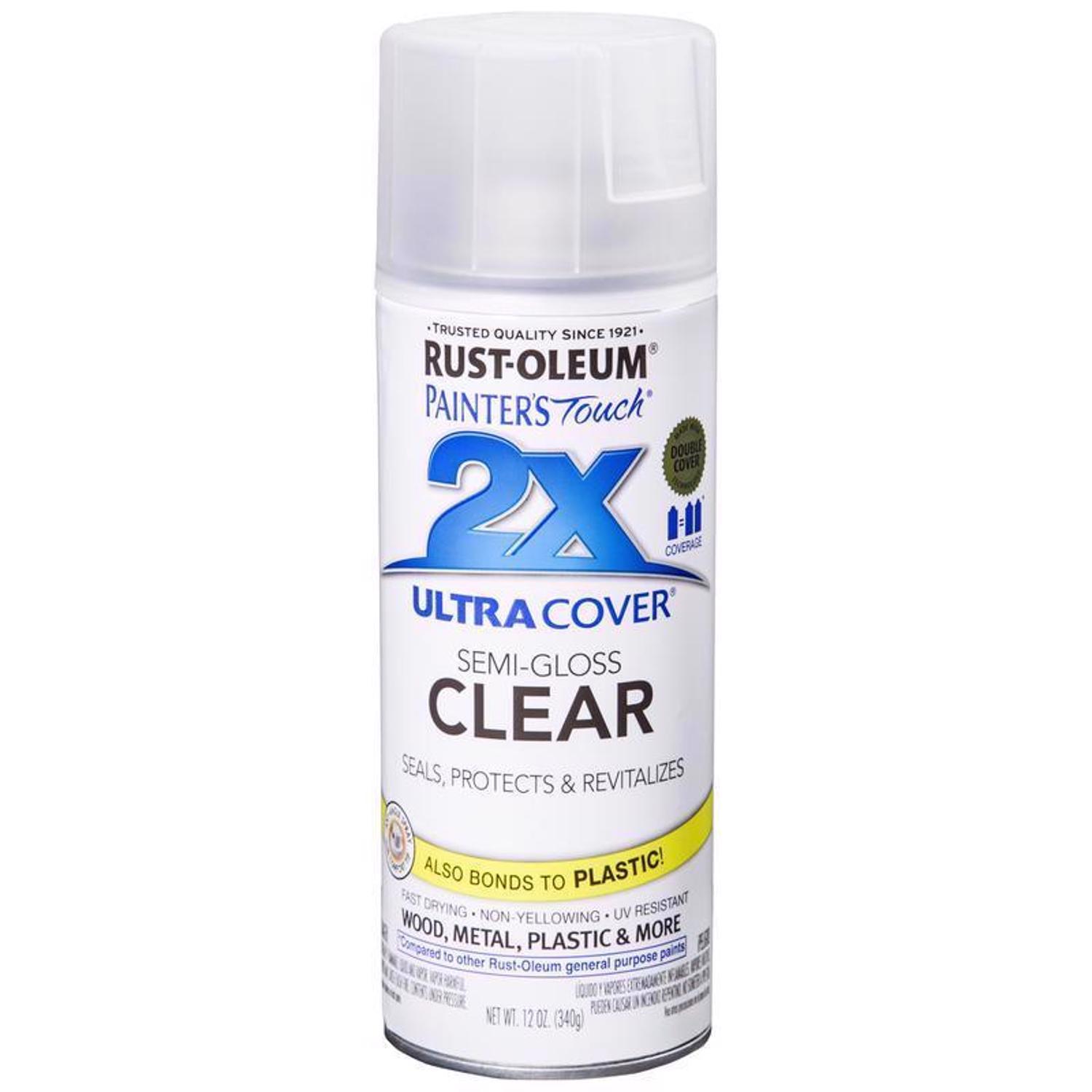Rust-Oleum Painter's Touch 2X Ultra Cover Semi-Gloss Clear Acrylic Coating Spray Paint 12 oz