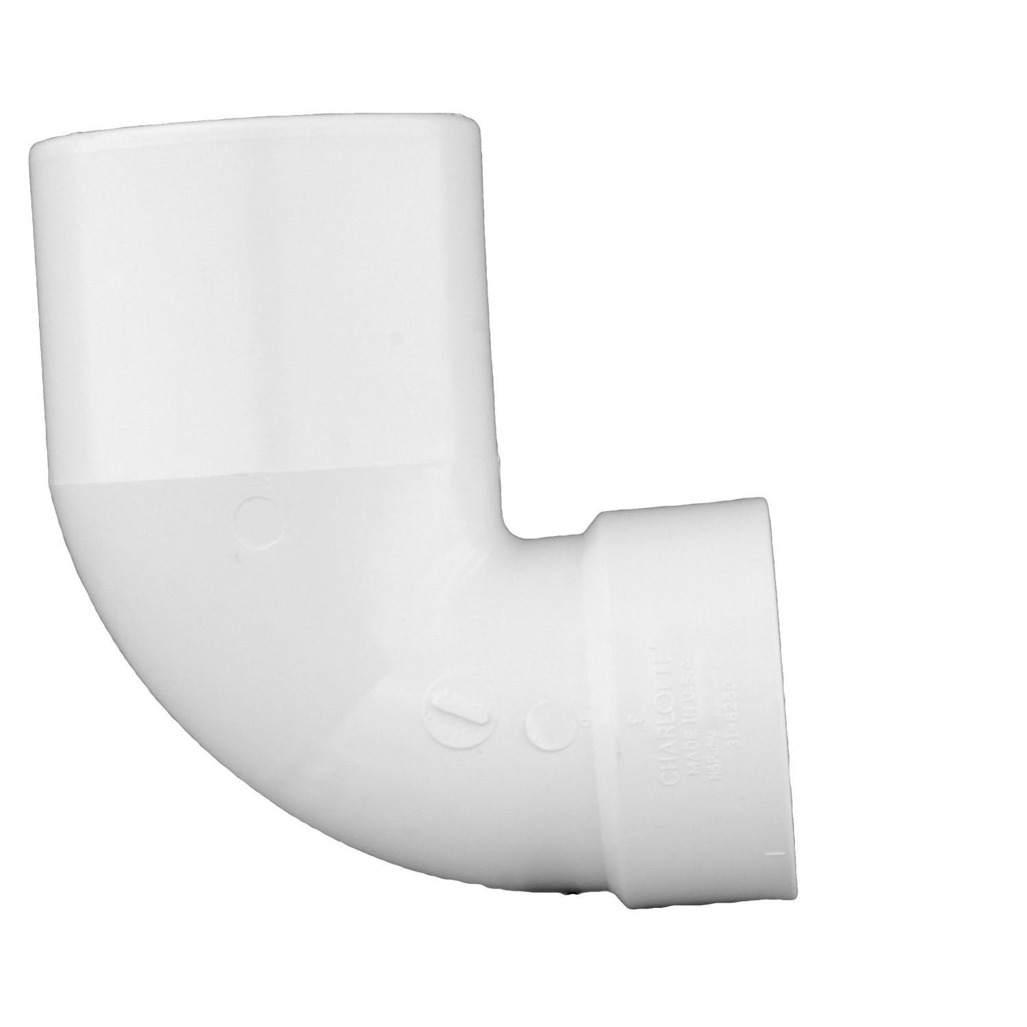 Charlotte Pipe Schedule 40 4 in. Hub X 3 in. D Spigot PVC 7 in. Closet Flange 1 pk
