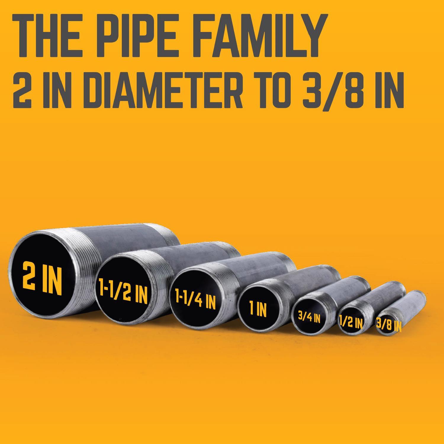 STZ Industries 3/8 in. MIP each X 3/8 in. D MIP Black Steel 4 in. L Nipple