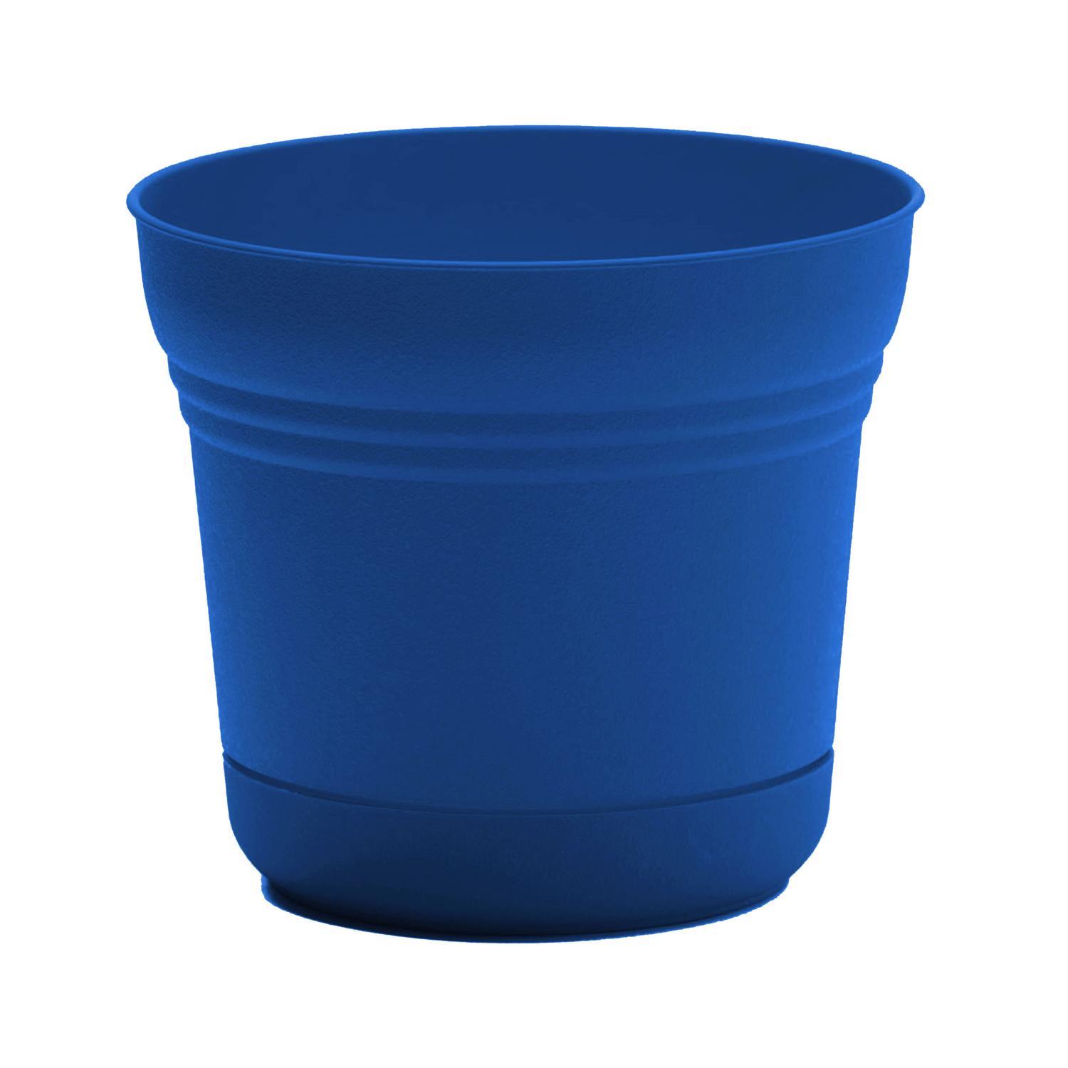 Bloem Saturn 4.5 in. H X 5 in. W Plastic Saturn Planter Blue