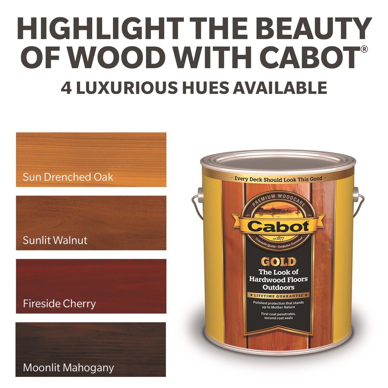 Cabot Gold Transparent Satin Moonlit Mahogany Oil-Based Wood Finish 1 gal