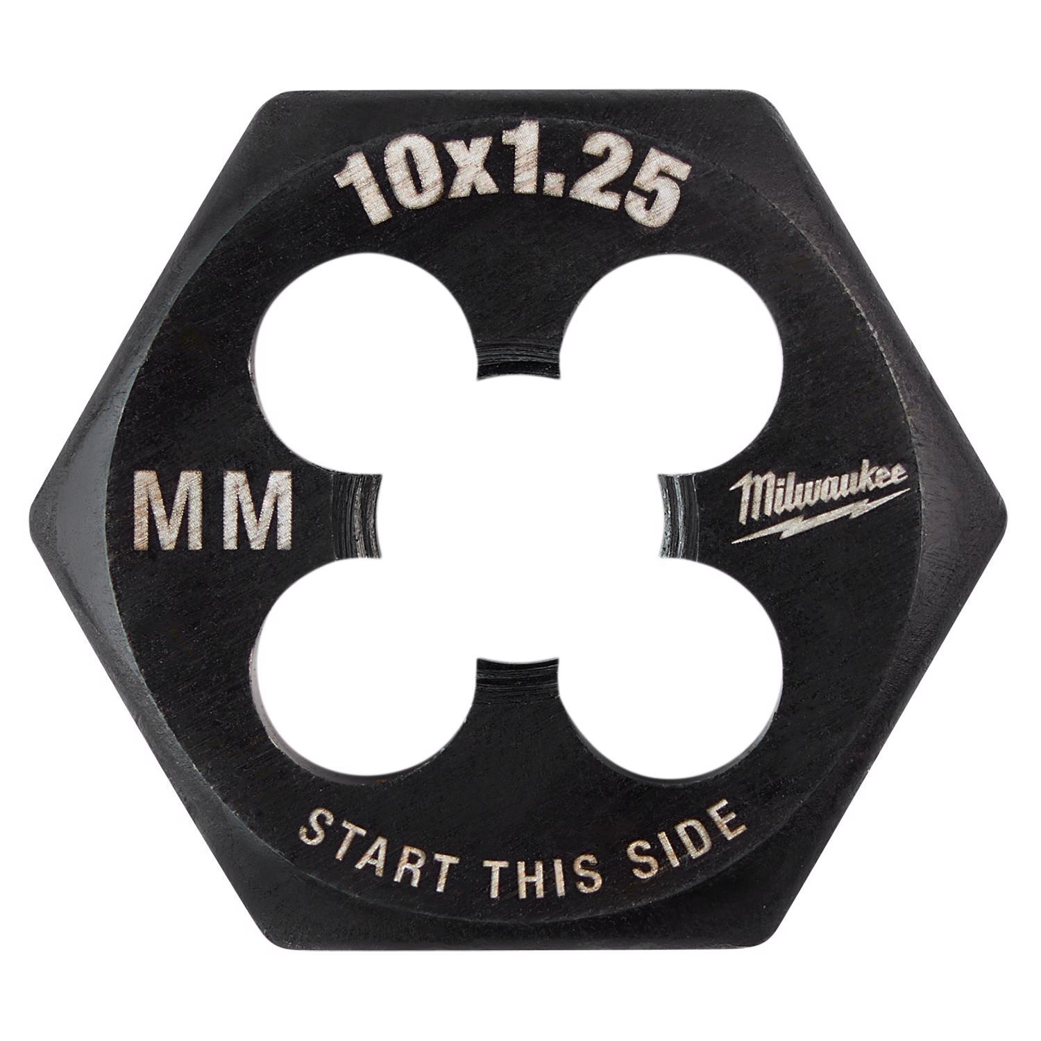 Milwaukee Metric M10x1.25 mm 1" Hex Threading Die