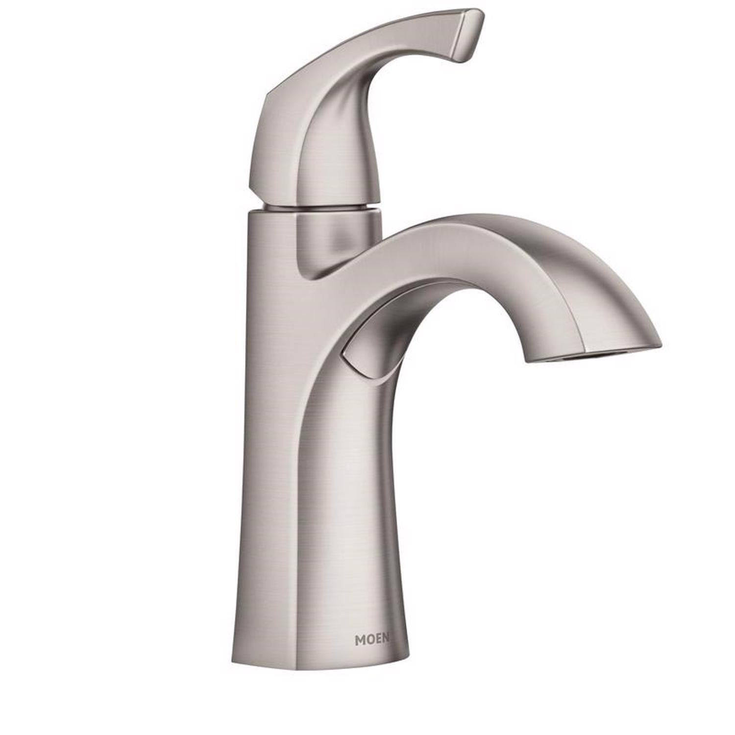 Moen Lindor Brushed Nickel Bathroom Faucet 4 in.