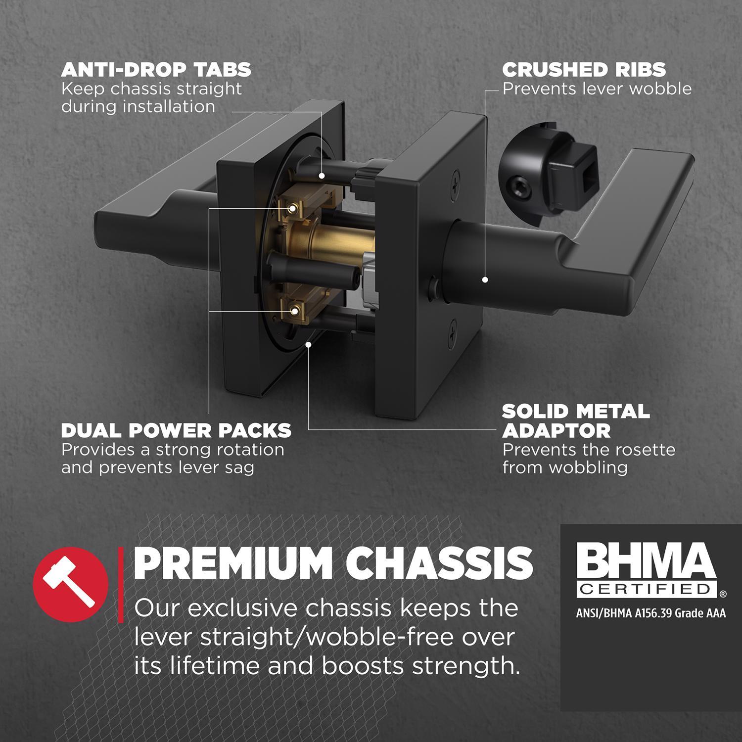 Kwikset Halifax Matte Black Privacy Lever