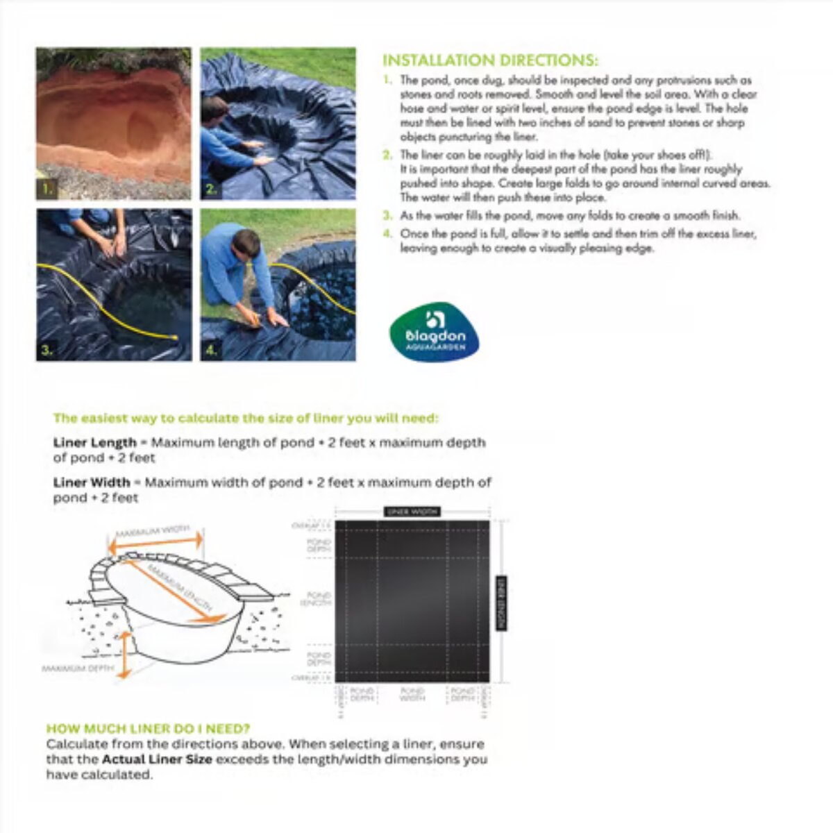 Blagdon Aquagarden 12 ft. Pond Liner