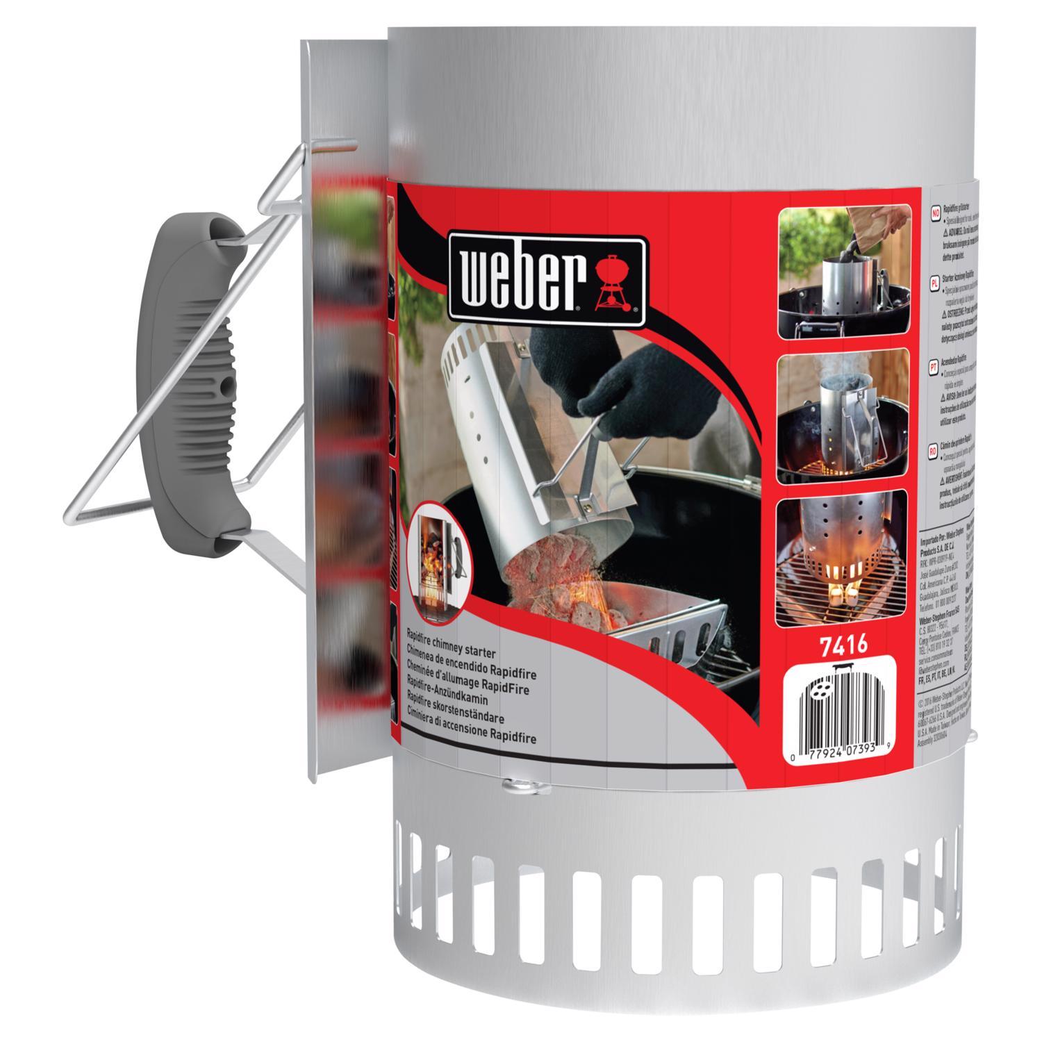 Weber Steel Chimney Starter 12.7 in. L X 8.1 in. W For Weber