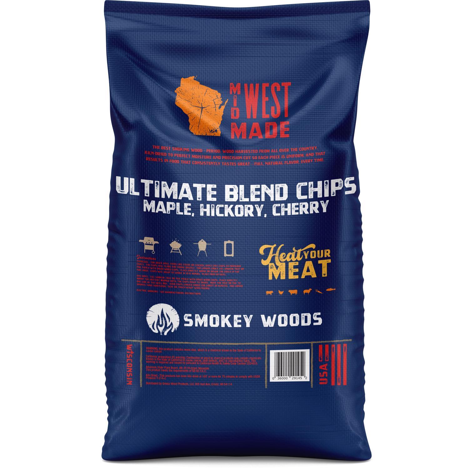 Smokey Woods All Natural Cherry/Hickory/Maple Wood Smoking Chips 192 cu in