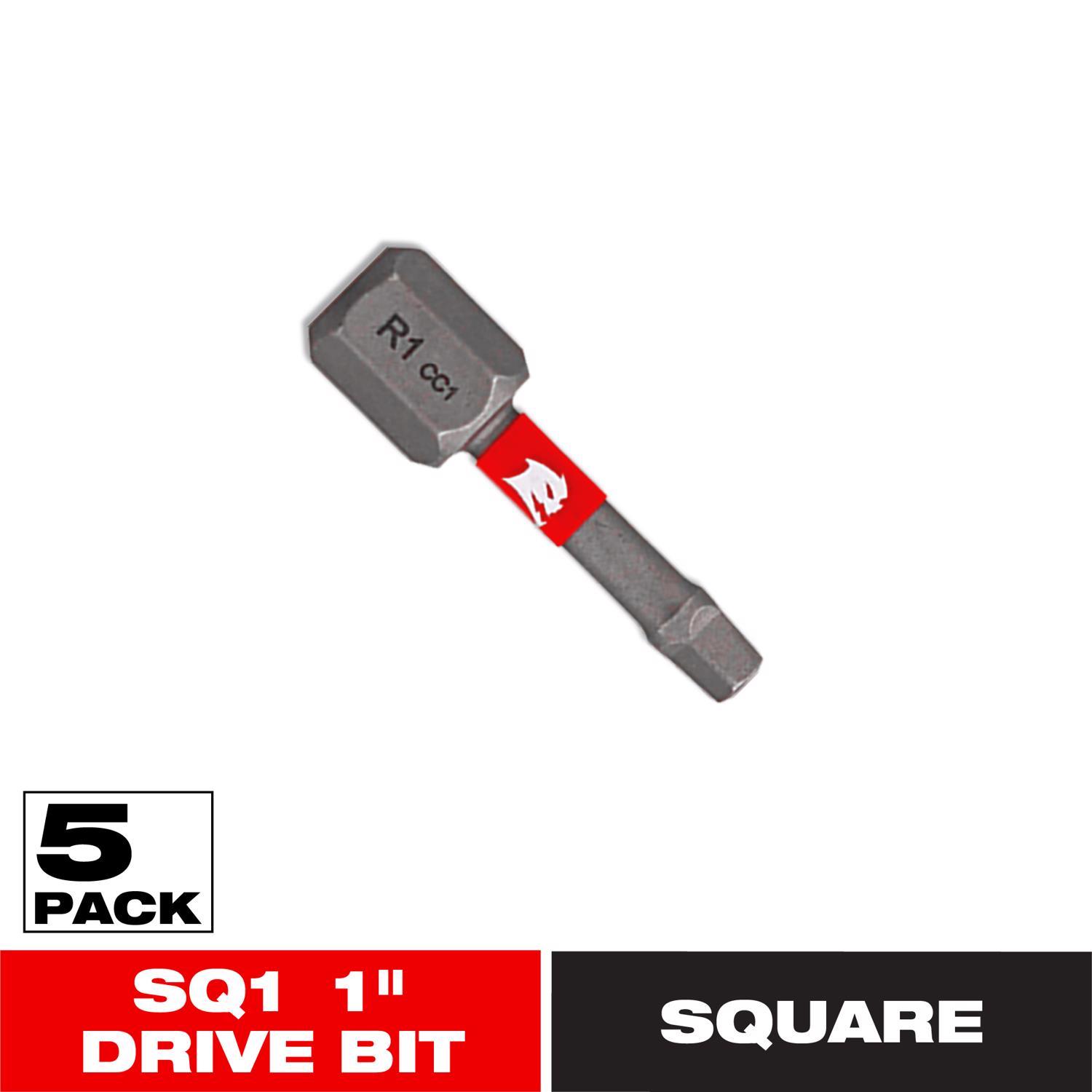 Diablo Square #1 X 1 in. L Driver Bit Black Oxide 5 pk