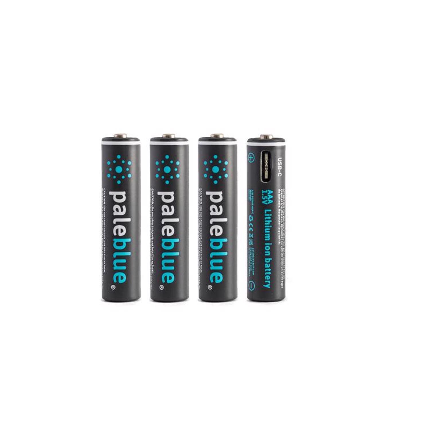 Pale Blue Earth AAA Lithium Batteries 4 Pack Carded