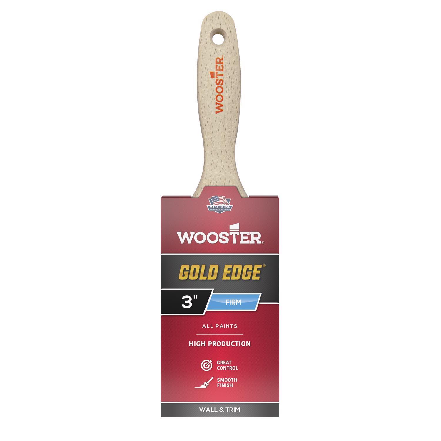 Wooster Gold Edge 3 in. Firm Straight Varnish Brush Stine Home + Yard