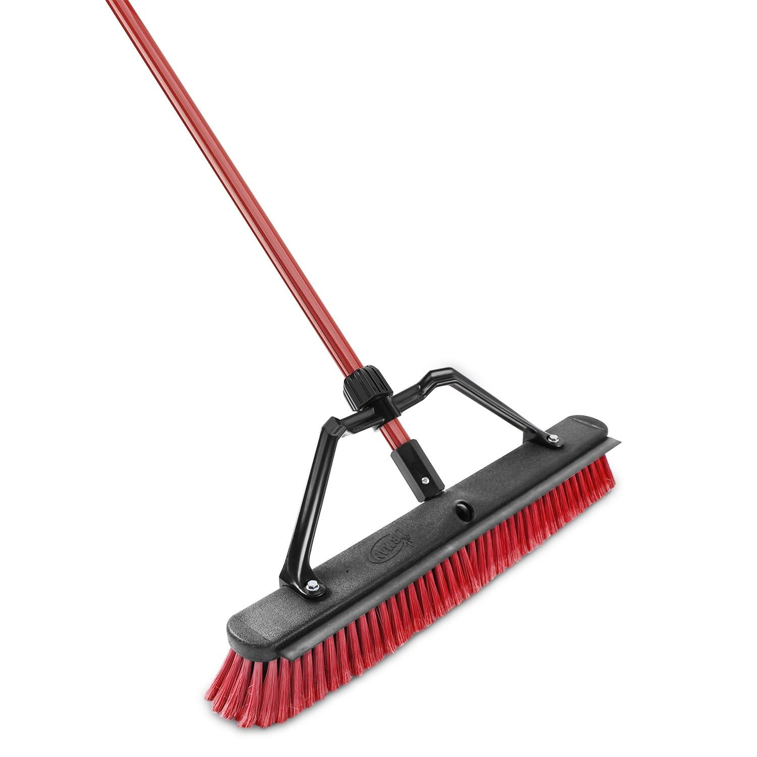 Libman High Power Polyethylene Terephthalate 24 in. Push Broom with Squeegee