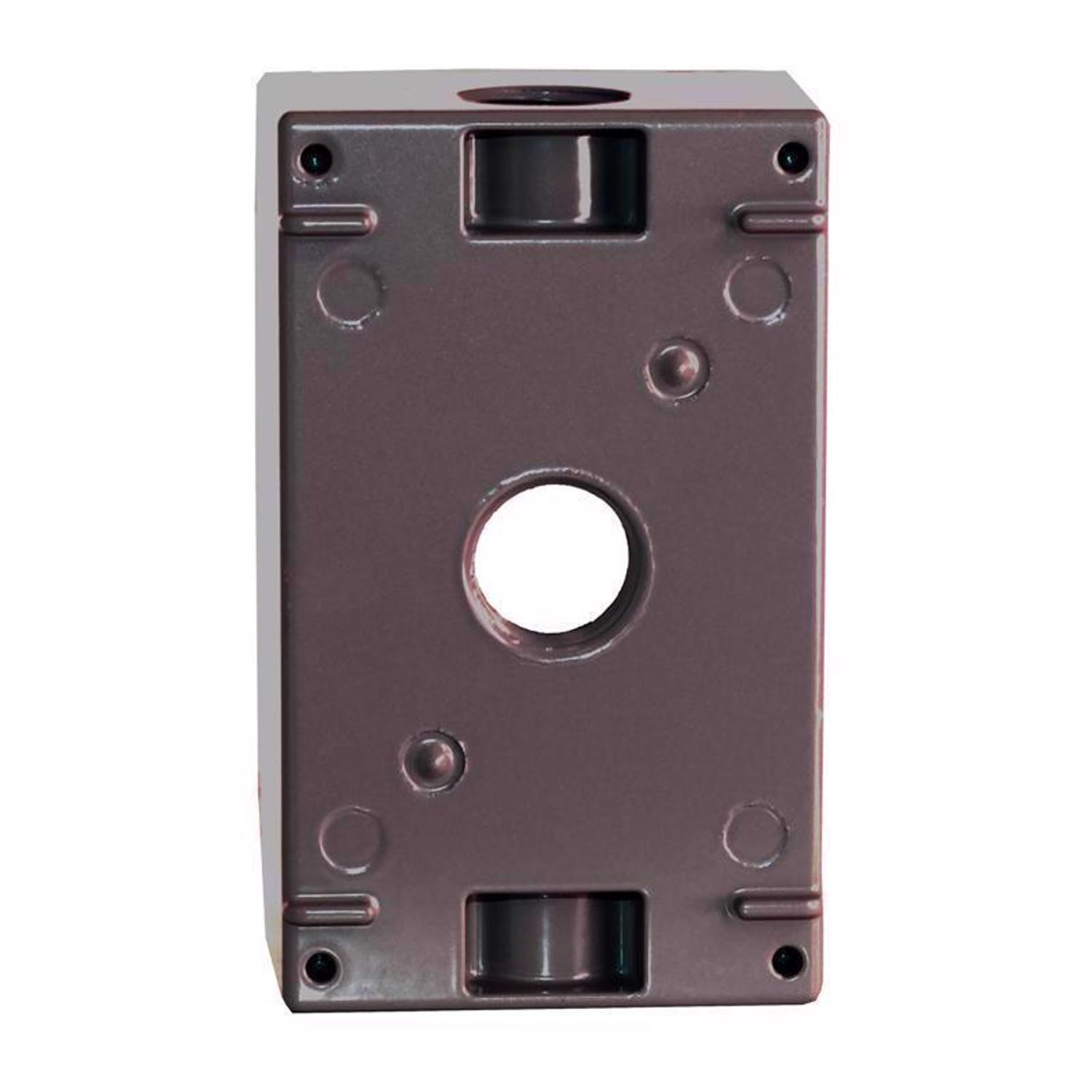 Sigma Engineered Solutions New Work 18.3 cu in Rectangle Die-Cast Metal 1 gang Weatherproof Box Bron