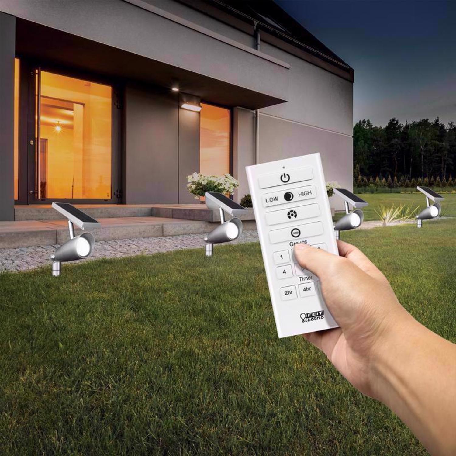 Feit OneSync Dusk to Dawn Solar Powered LED Nickel Spotlight