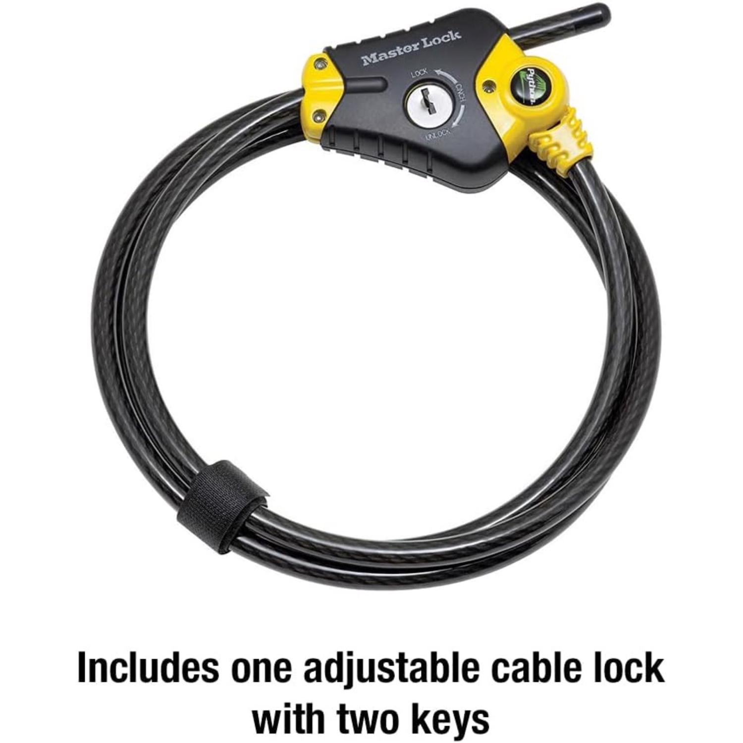 Master Lock Python 3/8 in. D X 72 in. L Vinyl Coated Steel Locking Cable