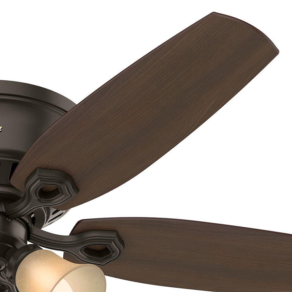 Hunter 52" Indoor Bronze Lighted Ceiling Fan