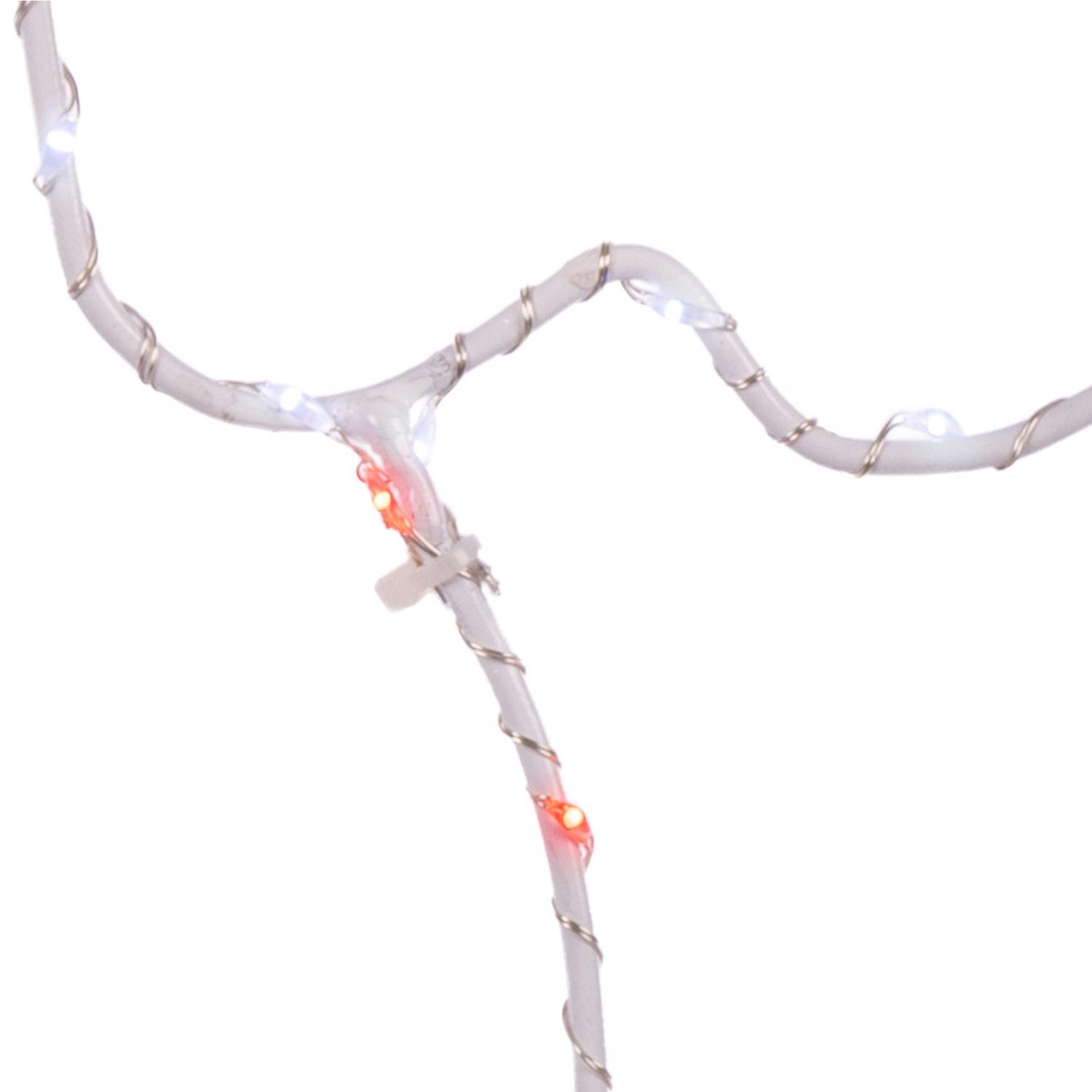Celebrations LED Red/White Stocking Silhouette 15 in. Hanging Decor