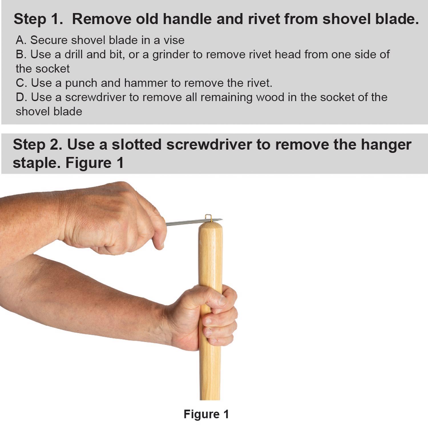 Truper 48 in. Wood Shovel Replacement Handle