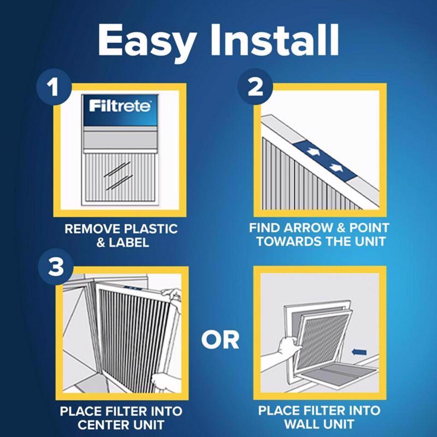 Filtrete 20 in. W X 25 in. H X 4 in. D Polyester 12 MERV Pleated Allergen Air Filter 1 pk