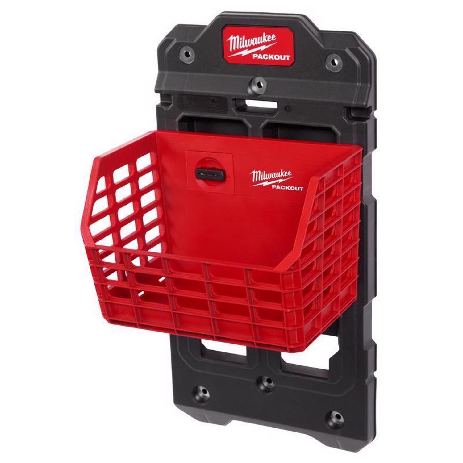 Milwaukee PACKOUT SHOP STORAGE Garage Organizer Tool Storage Bin Red