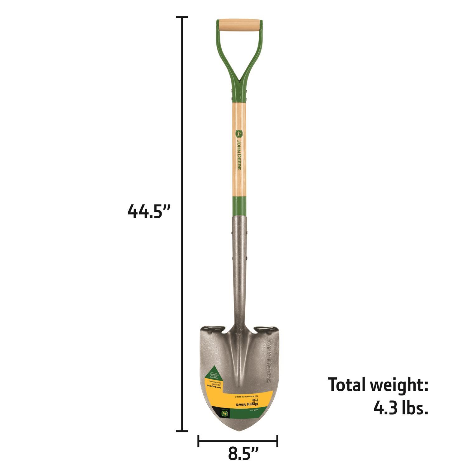 John Deere 42 in. Steel Digging Shovel Wood Handle
