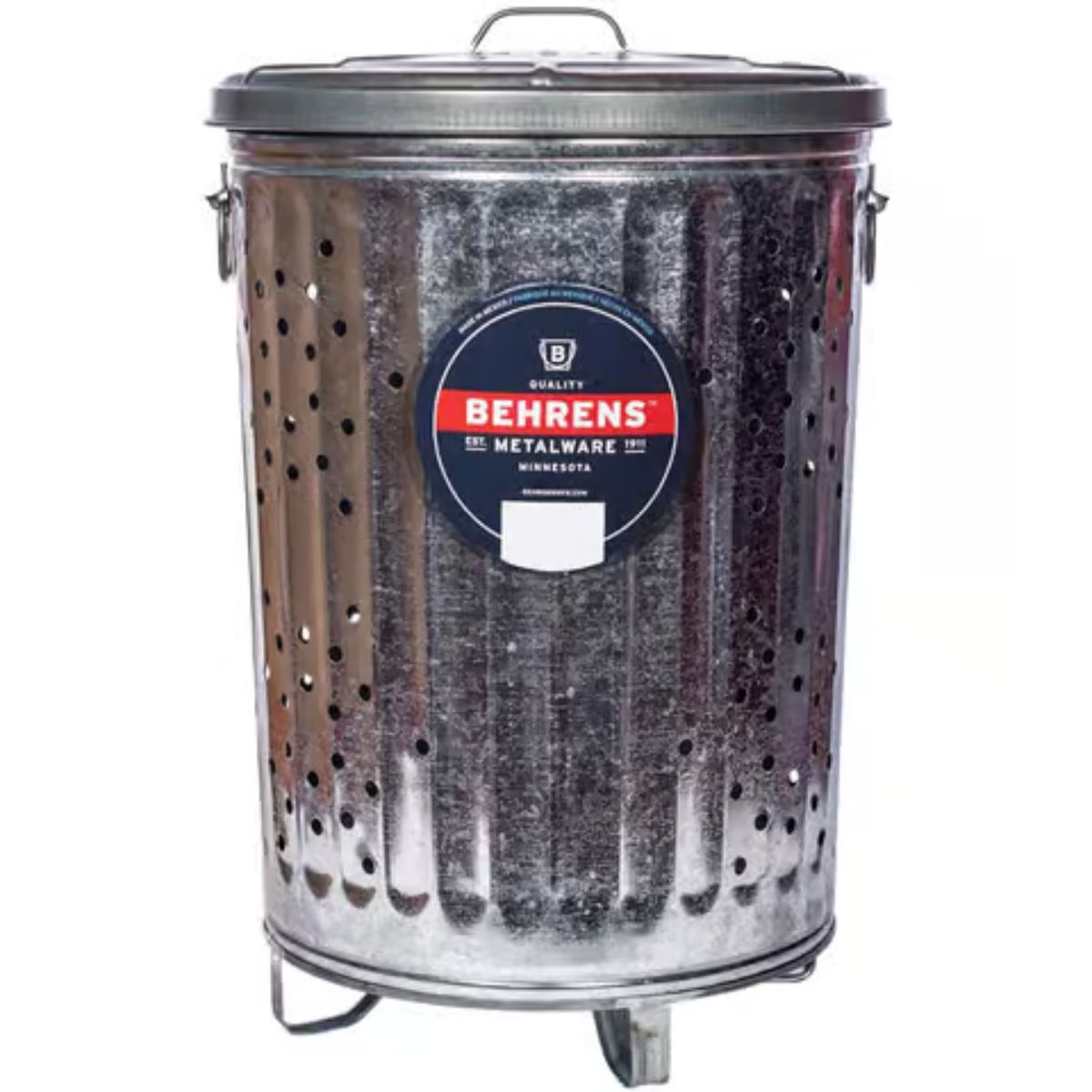 Behrens 20 gal. Galvanized Steel Composter/Rubbish Burner Animal Proof/Animal Resistan Lid