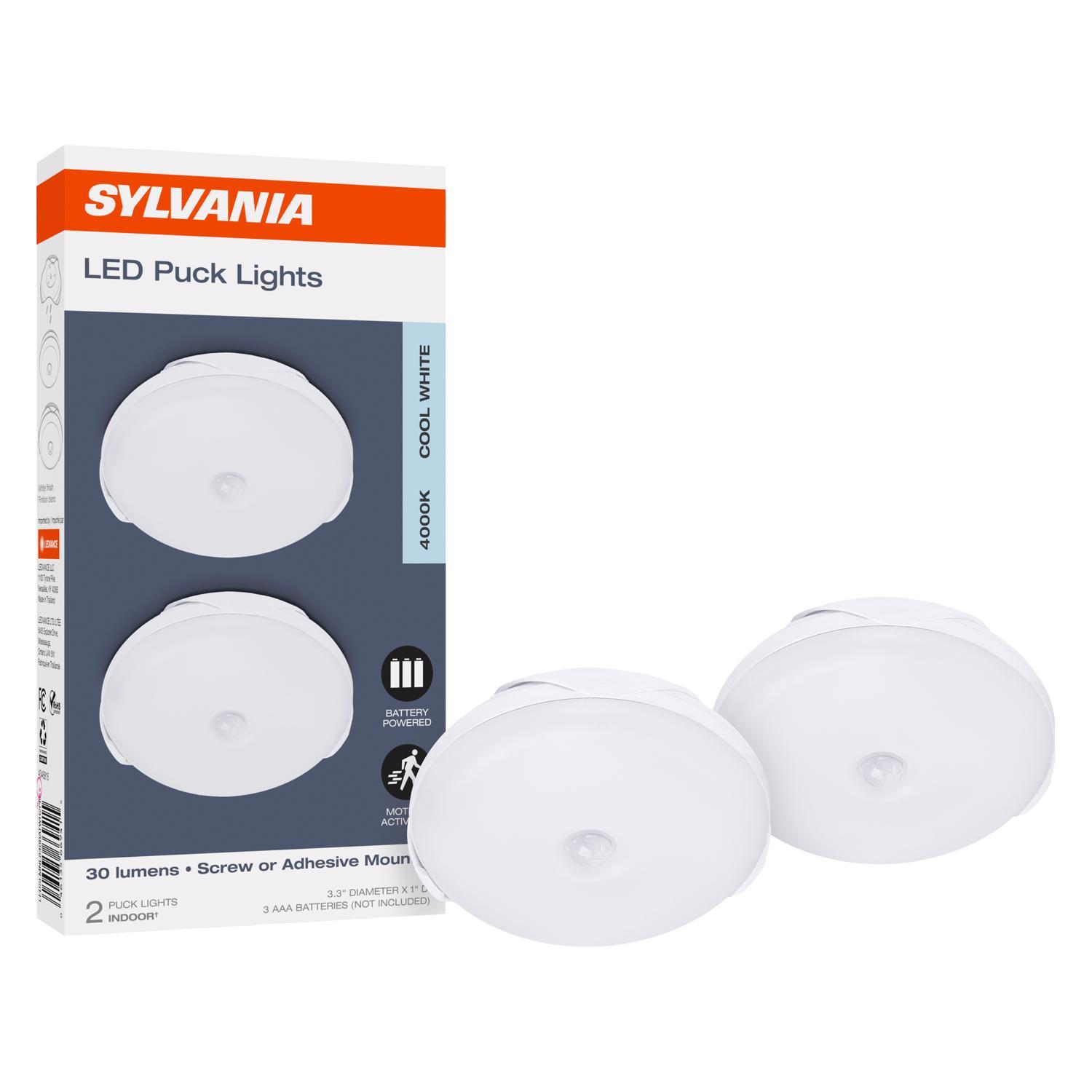Sylvania Motion-Sensing Battery Powered LED White Slim Area Light