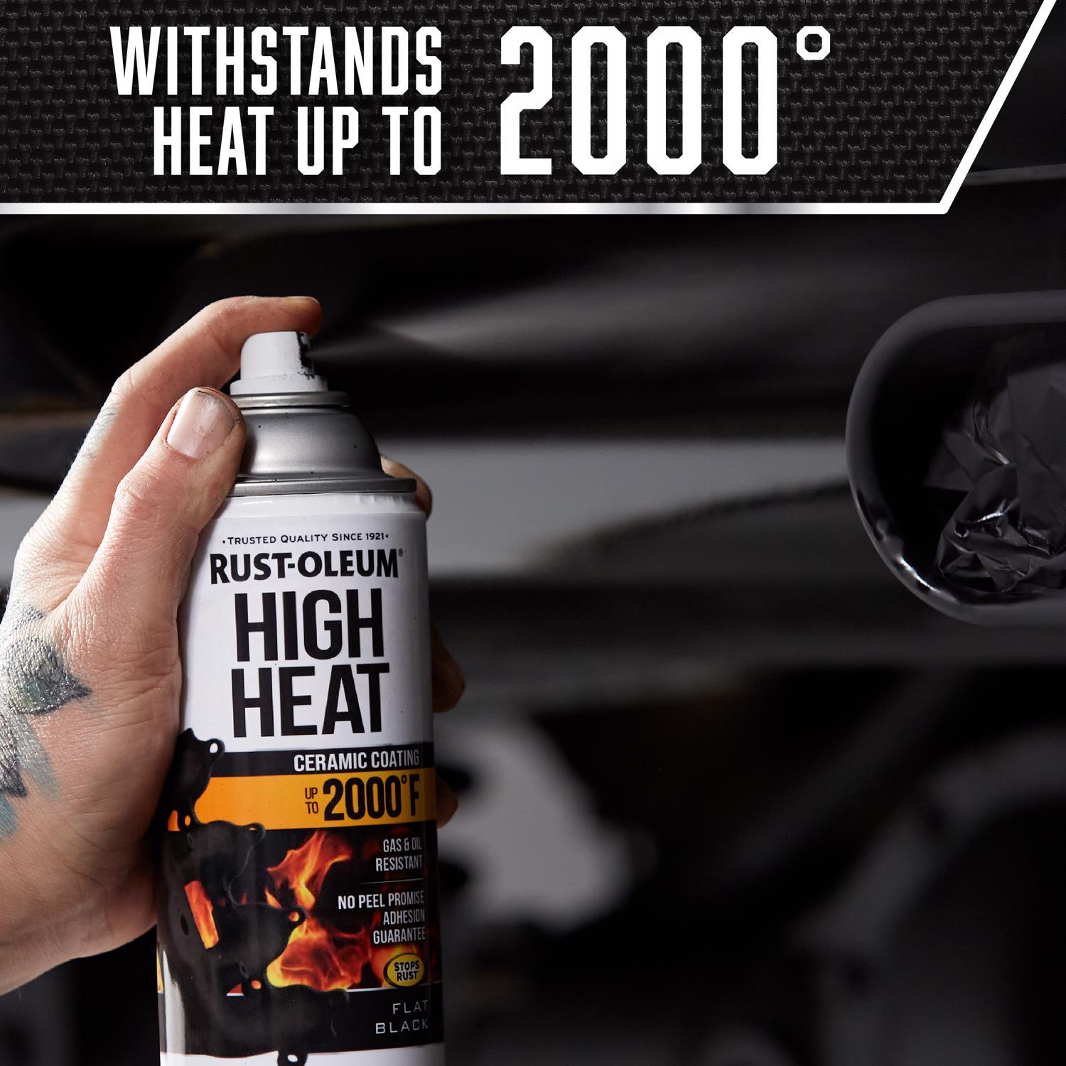 Rust-Oleum Automotive Flat Black High Heat Spray Paint 12 oz