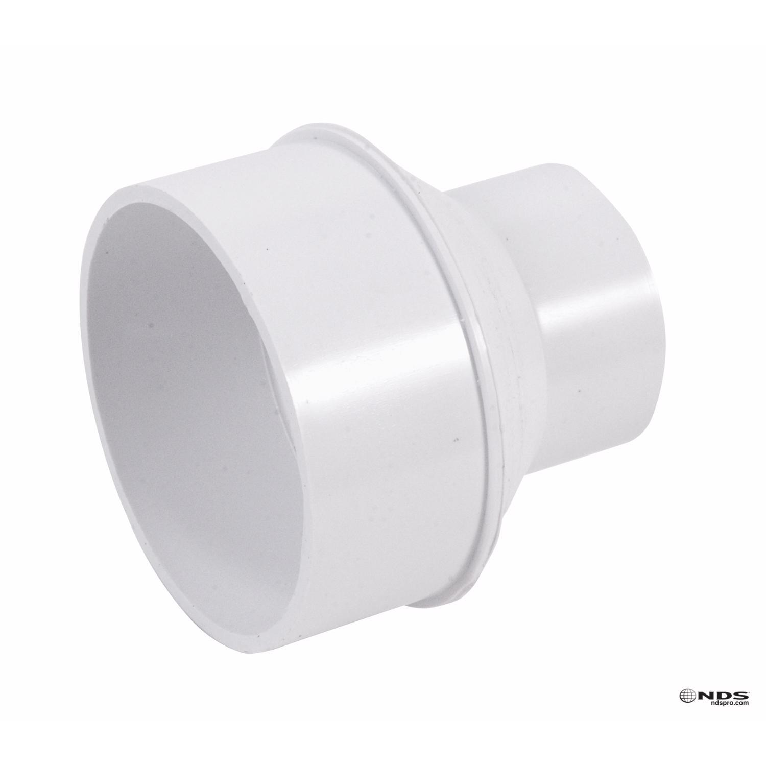 NDS Schedule 40 2 in. Spigot X 4 in. D Hub PVC Reducing Bushing 1 pk