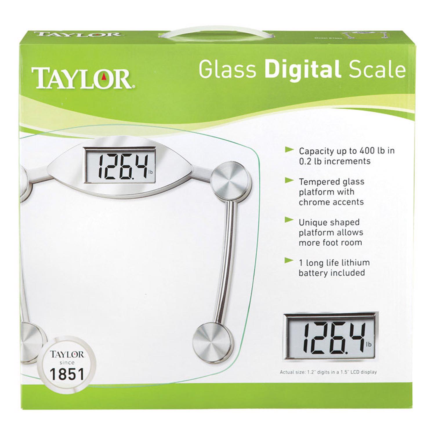 Taylor Kitchen Scale, Digital, Glass Platform