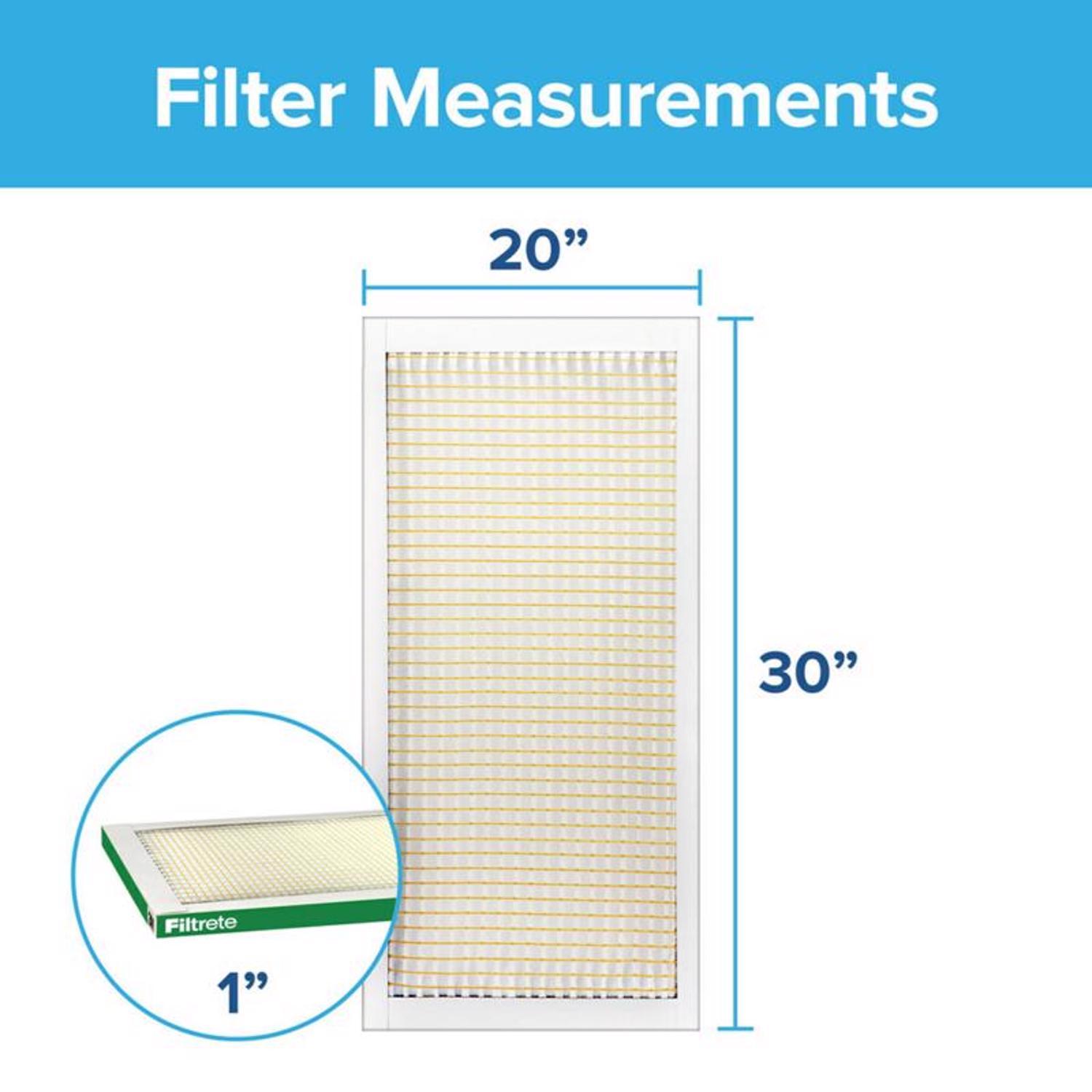 Filtrete 20 in. W X 30 in. H X 1 in. D Polypropylene 8 MERV Pleated Air Filter 1 pk