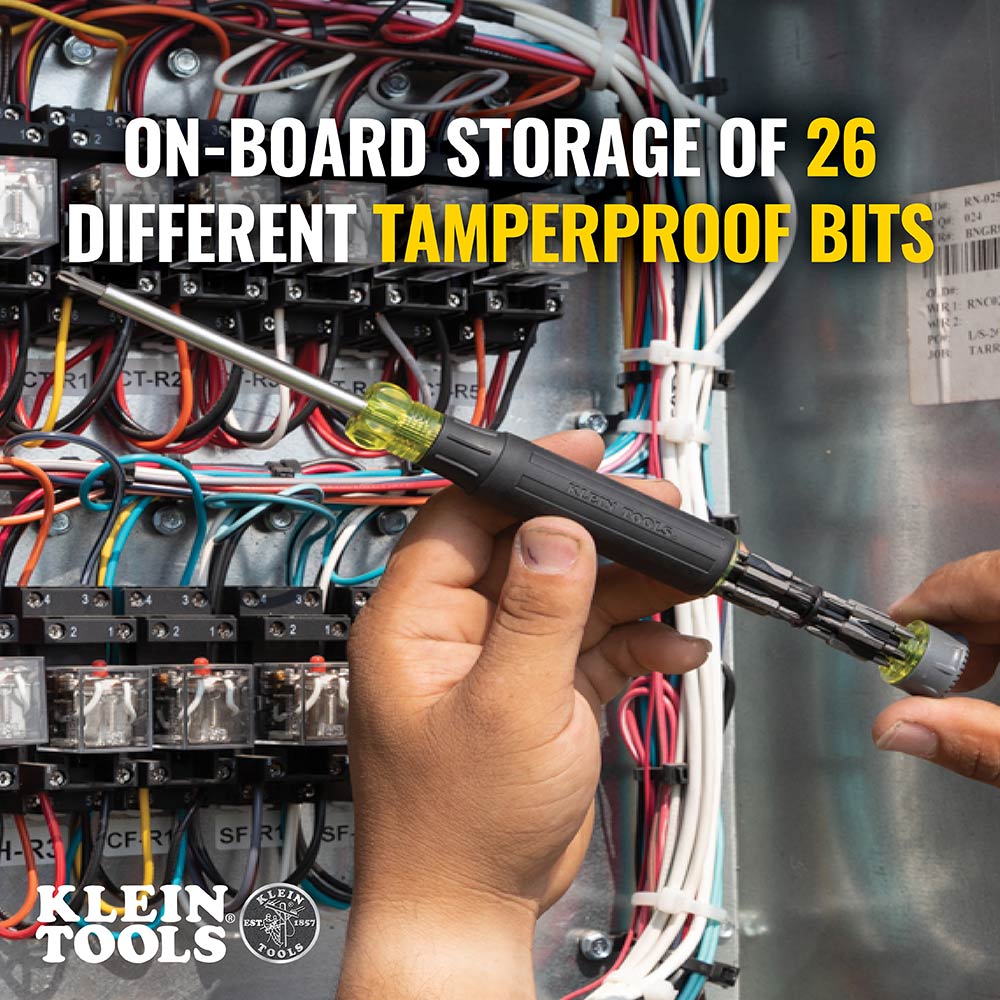 Klein 27-in-1 Multi-Bit Precision Screwdriver with Tamperproof Bits