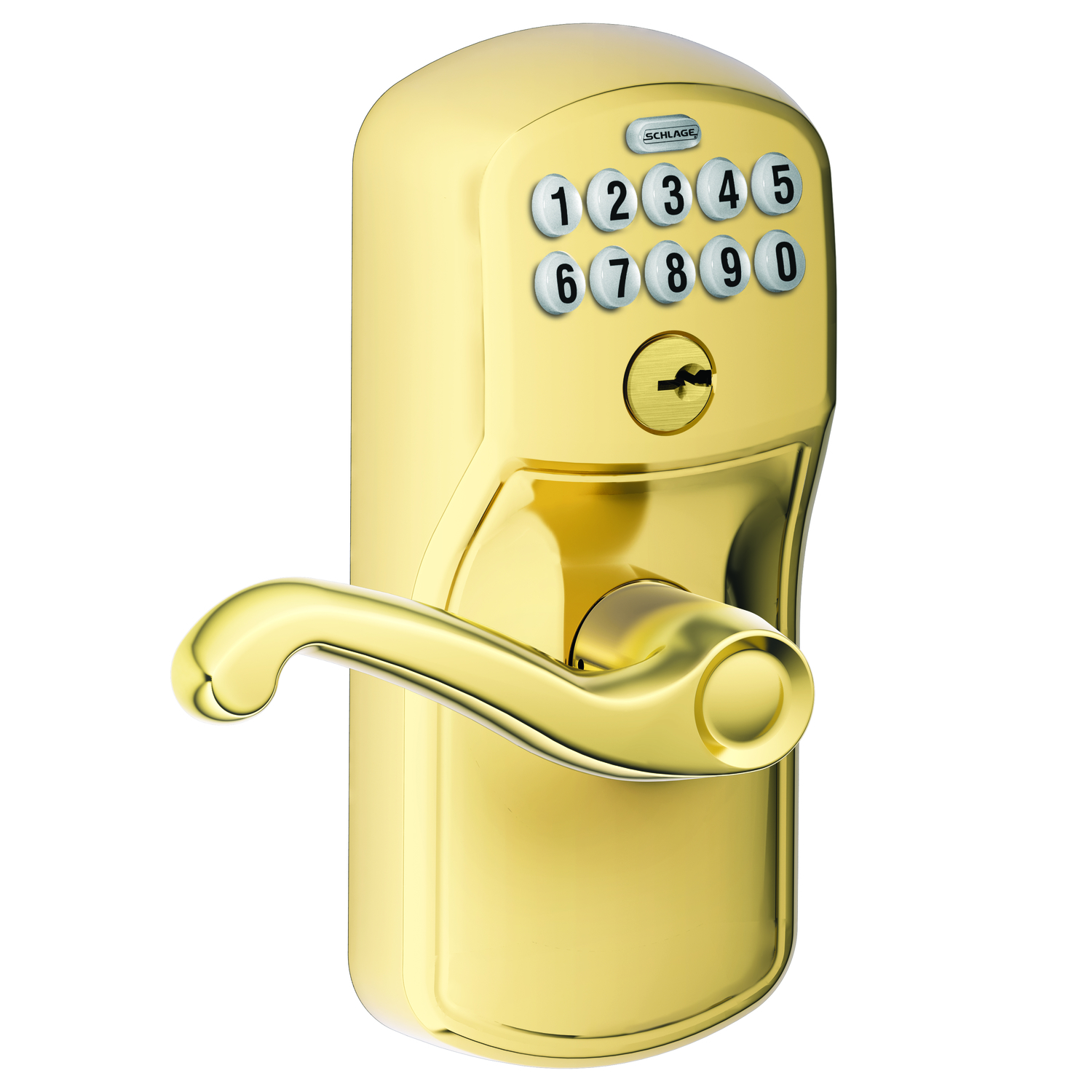 Schlage Bright Brass Steel Electronic Keypad Entry Lock
