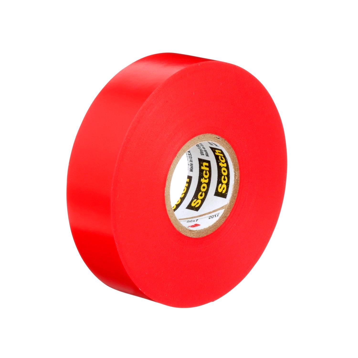 3M Scotch 3/4 in. W X 66 ft. L Red Vinyl Electrical Tape