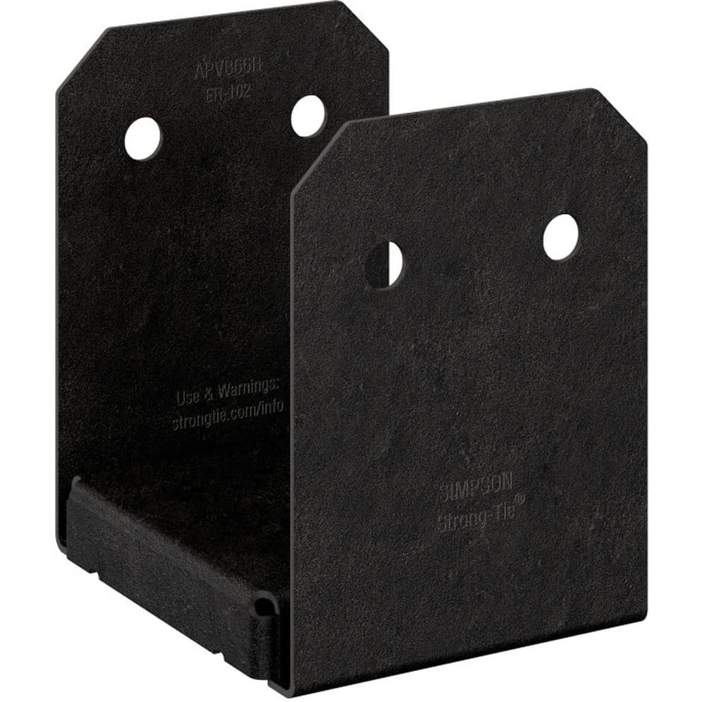 Simpson Strong-Tie APVB66R - Outdoor Accents Avant Collection ZMAX, Black Post Base