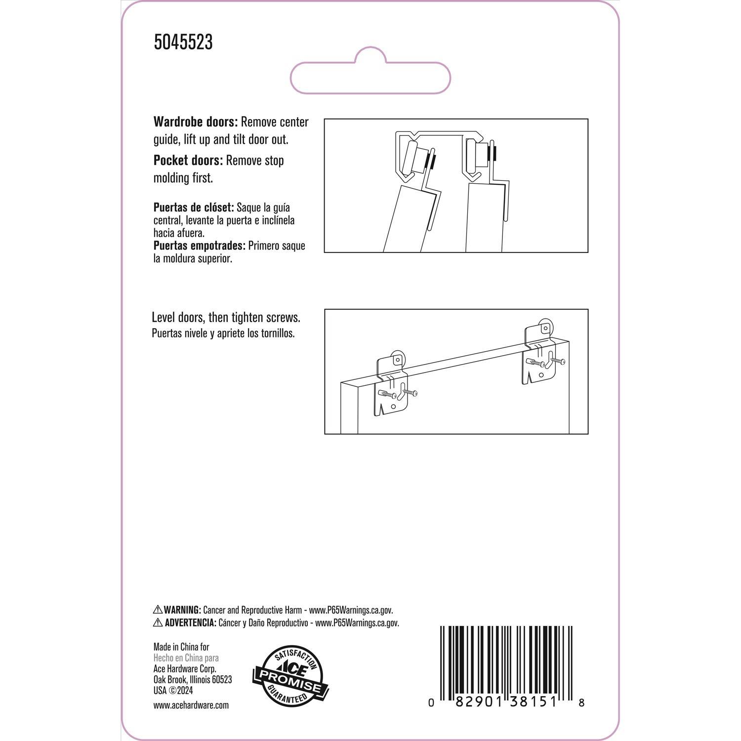 Ace 3/4 in. D X 1/4 in. L Nylon/Steel Roller Assembly 2 pk