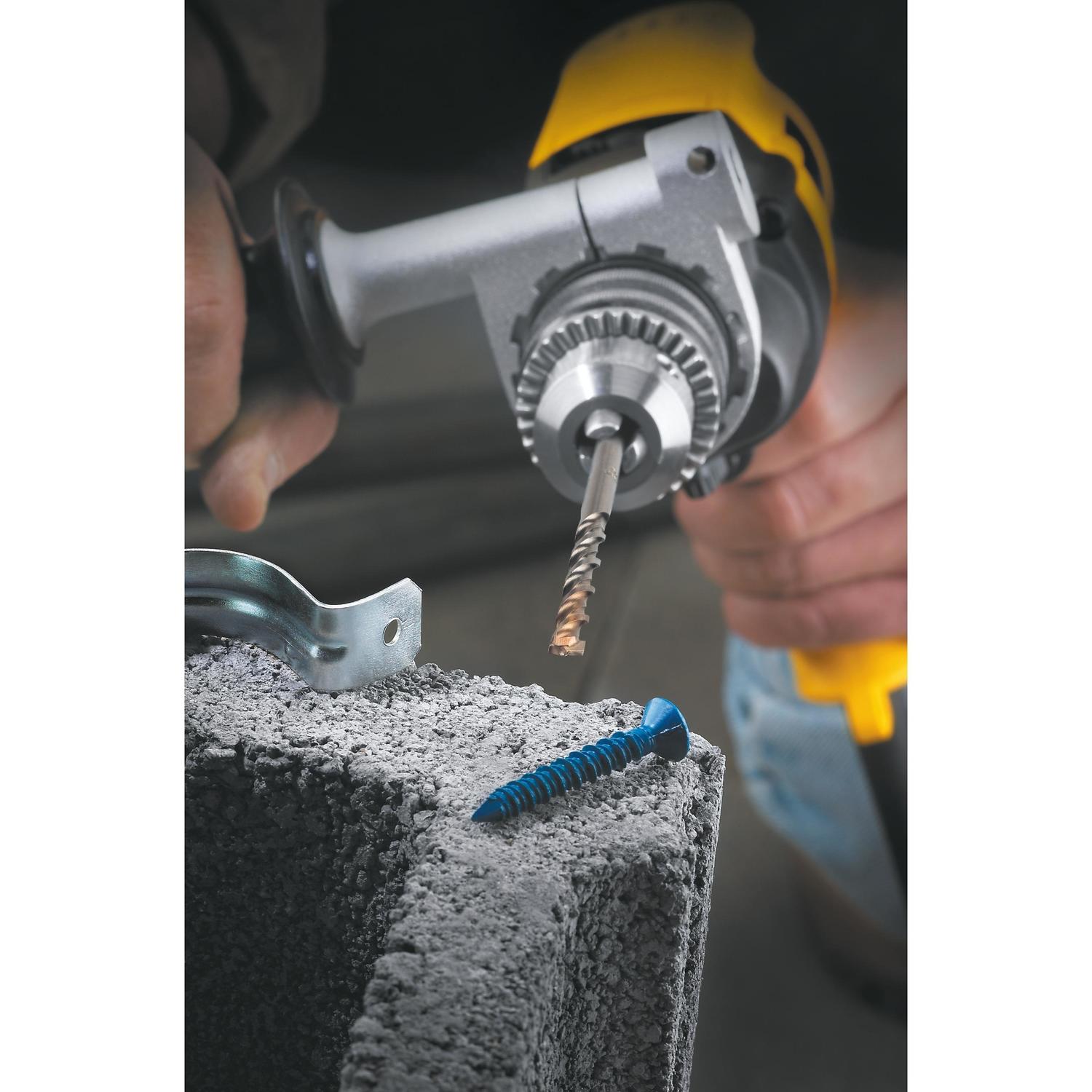 DEWALT 3/8 in. X 6 in. L Carbide Tipped Percussion Drill Bit 3-Flat Shank 1 pc