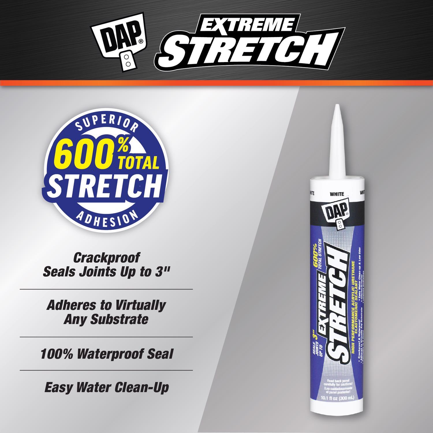 DAP Extreme Stretch White Acrylic Urethane Windows/Doors/Seal/Paint Sealant 10.1 oz