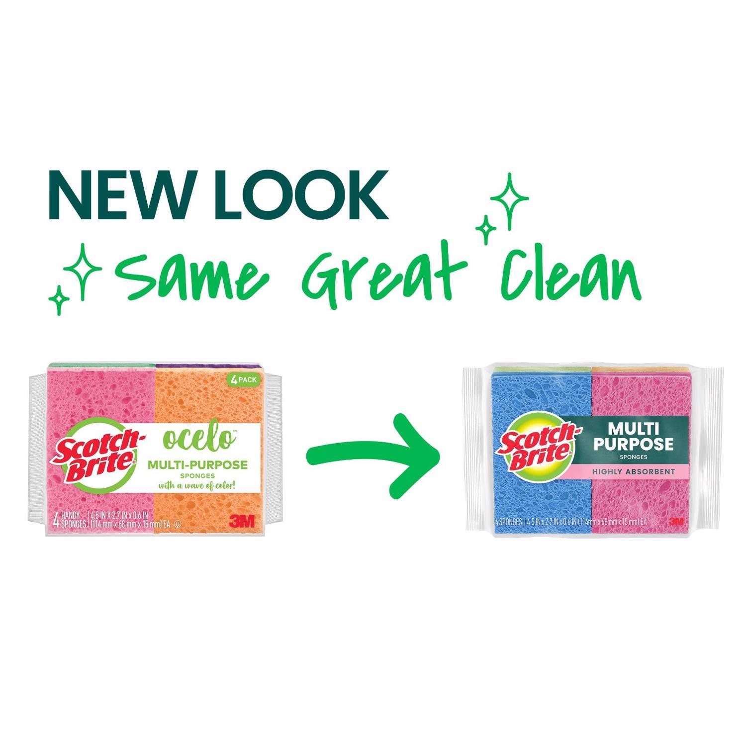 Scotch-Brite Ocelo Medium Duty Sponge For All Purpose 4 pk