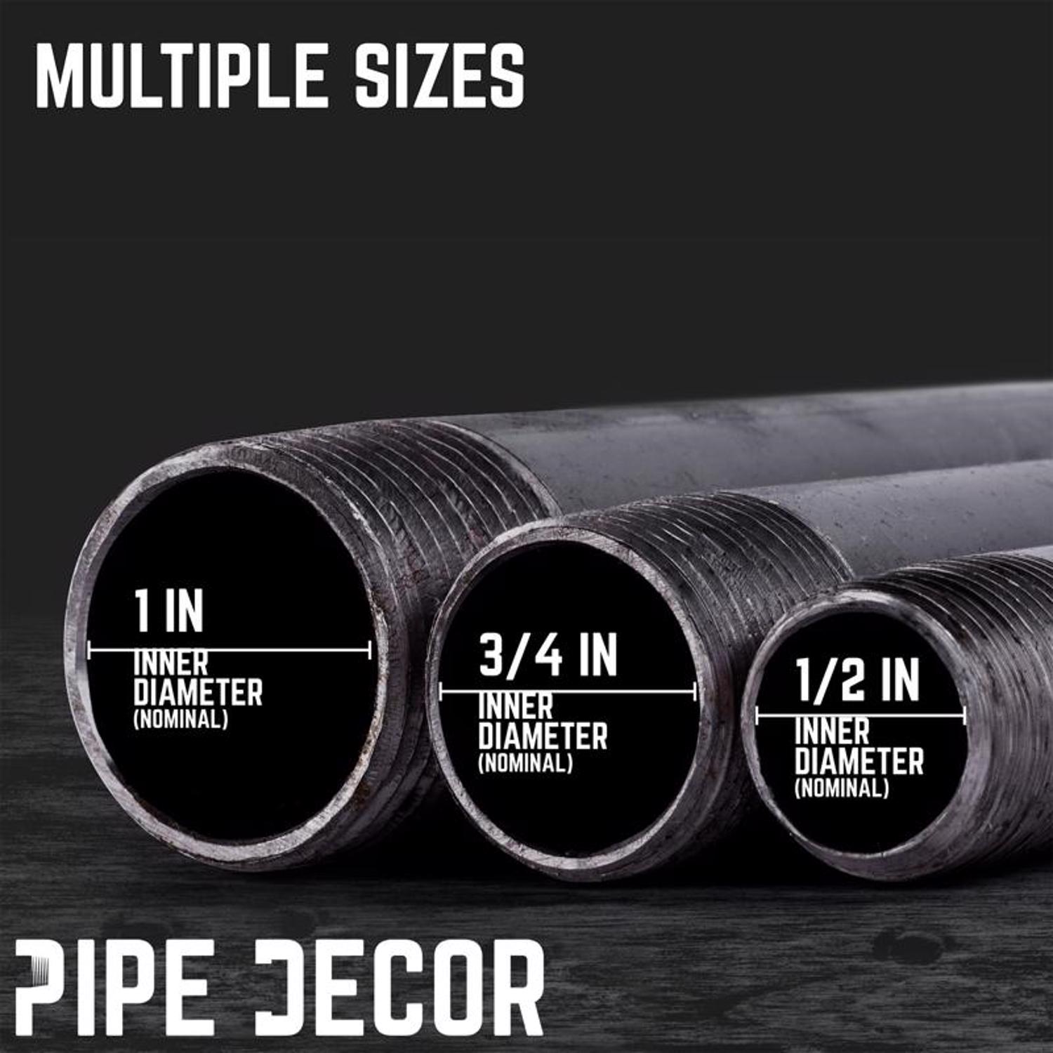 STZ Industries 3/4 in. MIP each X 3/4 in. D MIP Black Steel 10 in. L Nipple