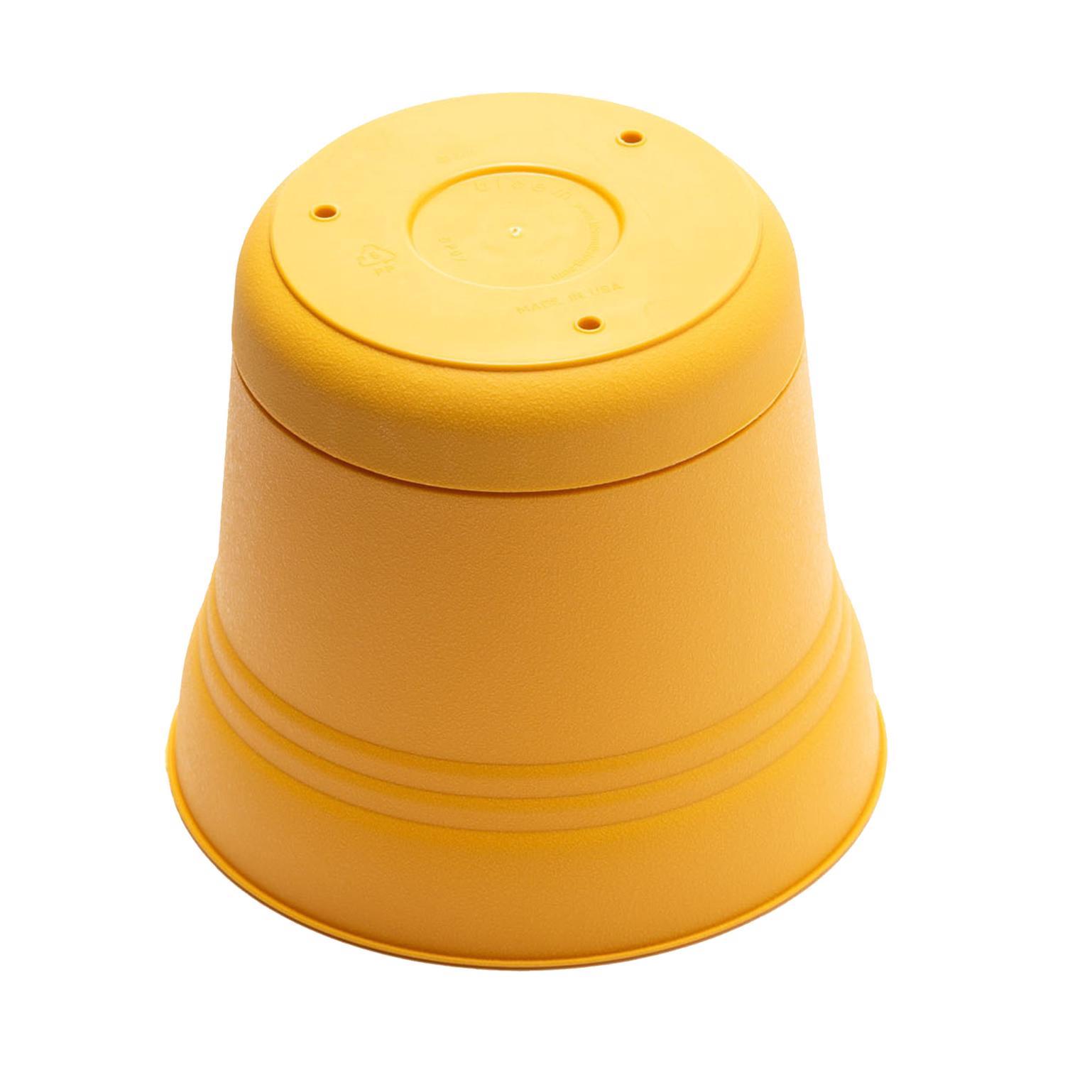 Bloem Saturn 4.5 in. H X 5 in. W Plastic Traditional Planter Yellow