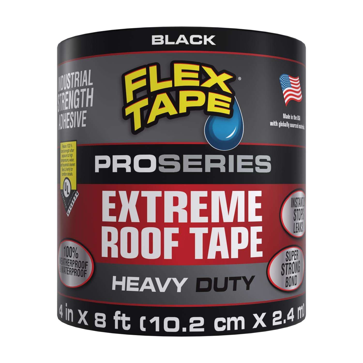 Flex Seal Flex Tape Pro Series 4 In. x 8 Ft. Extreme Roof Patching Tape Black