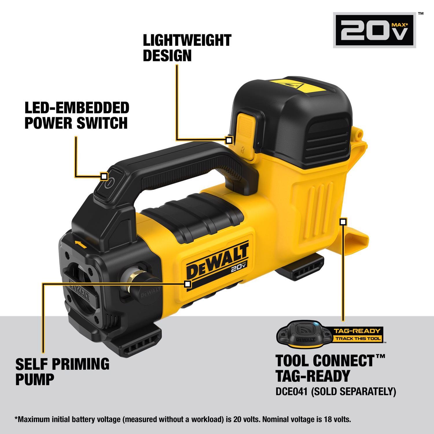 DeWalt 20V MAX 270 gal Polycarbonate Automatic Battery Transfer Pump
