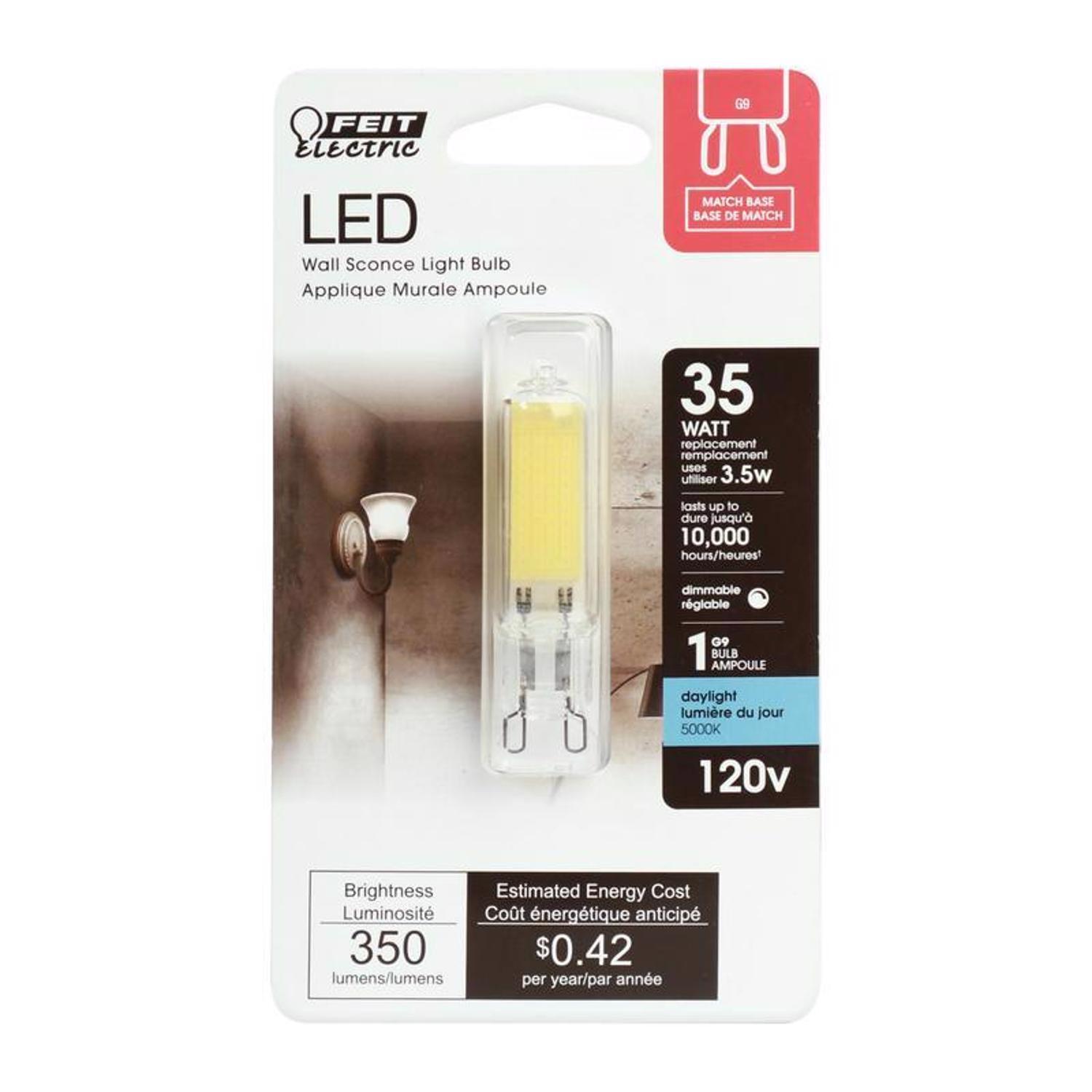Feit T4 G9 LED Bulb Daylight 35 Watt Equivalence 1 Pack