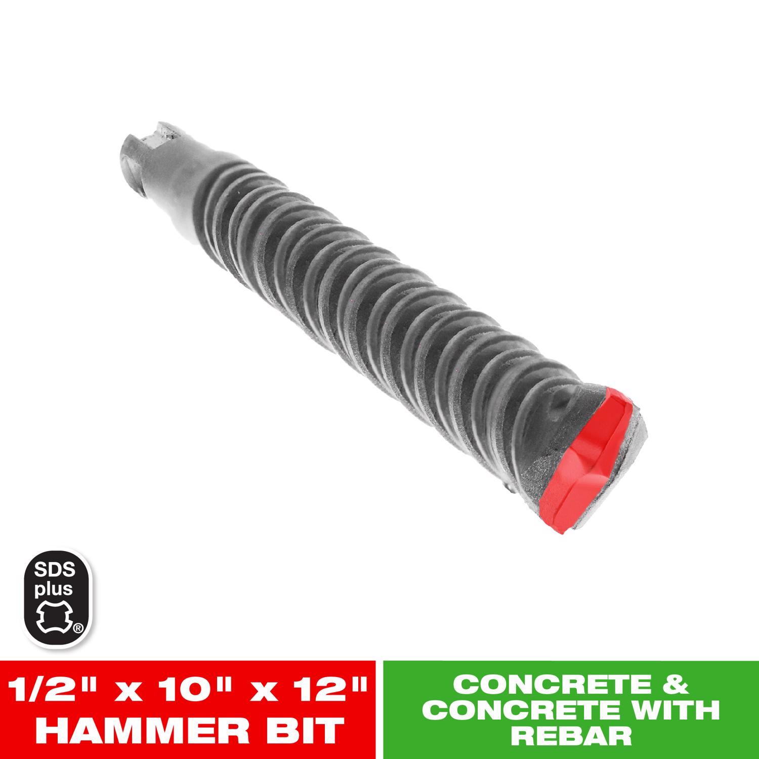 Diablo 1/2 in. X 12 in. L Carbide Tipped 2-Cutter Hammer Drill Bit SDS-Plus Shank 1 pk