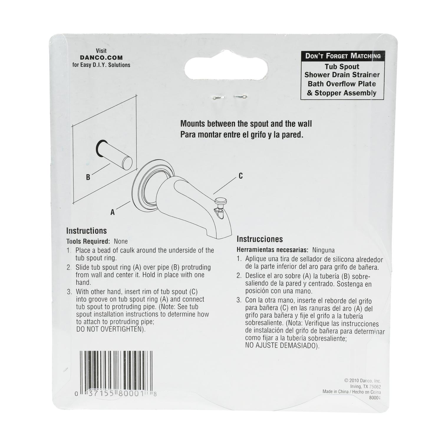 Danco Tub Spout Ring Plastic