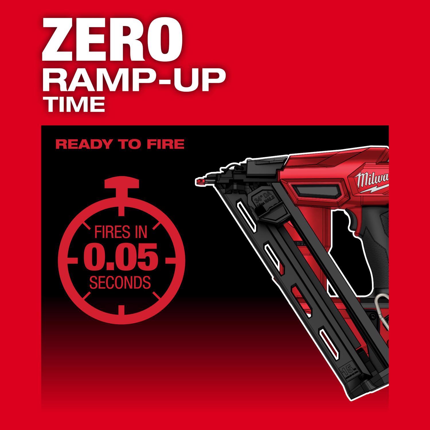 Milwaukee M18 FUEL 15 Ga. 18 Volt Brushless Angled Finish Nailer