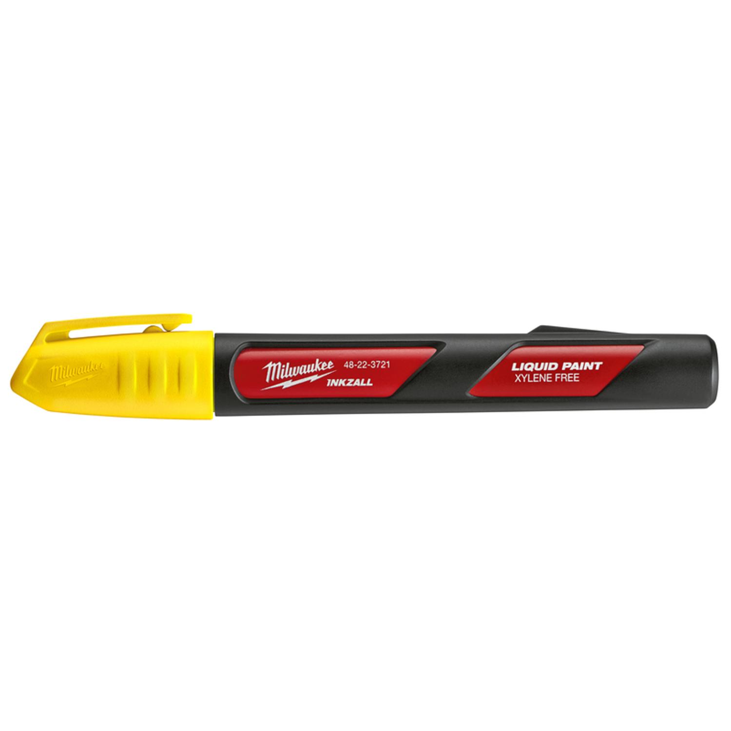 Milwaukee INKZALL Yellow Liquid Paint Marker 1 pk