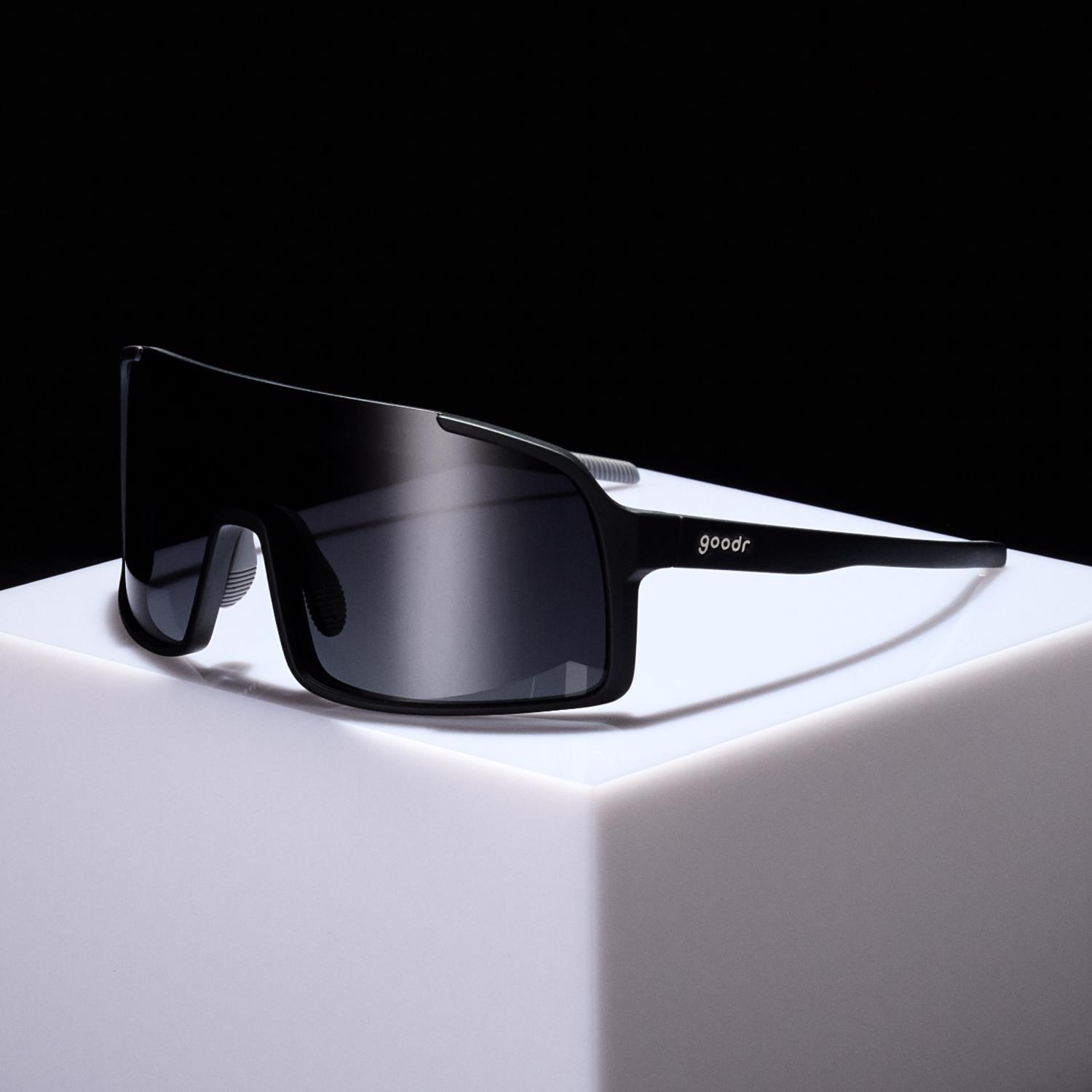 goodr Astro G - My Sweat Has An Octane Rating Sunglasses Unisex Black Frame Black Lens Polarized
